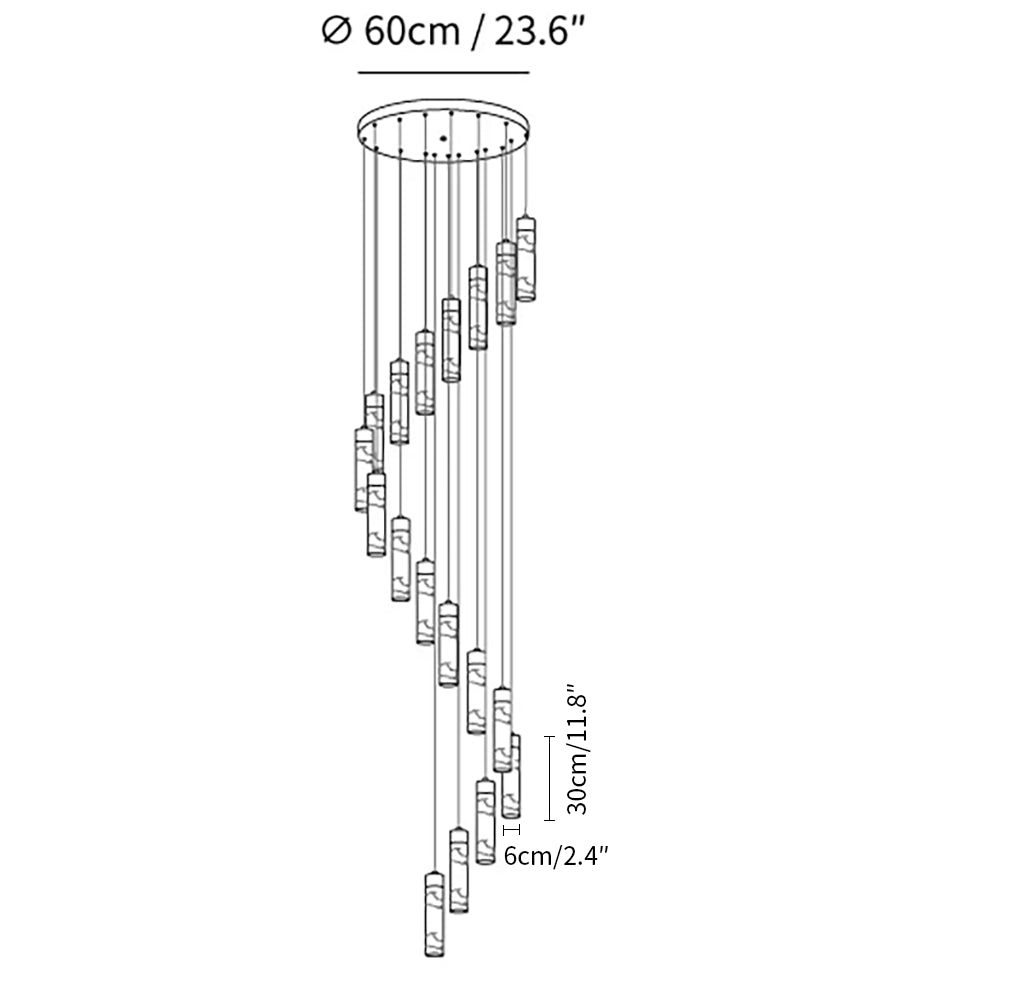 Celestial Alabaster Cascade Chandelier