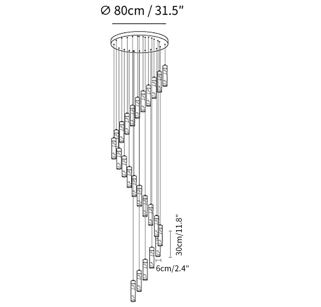 Celestial Alabaster Cascade Chandelier